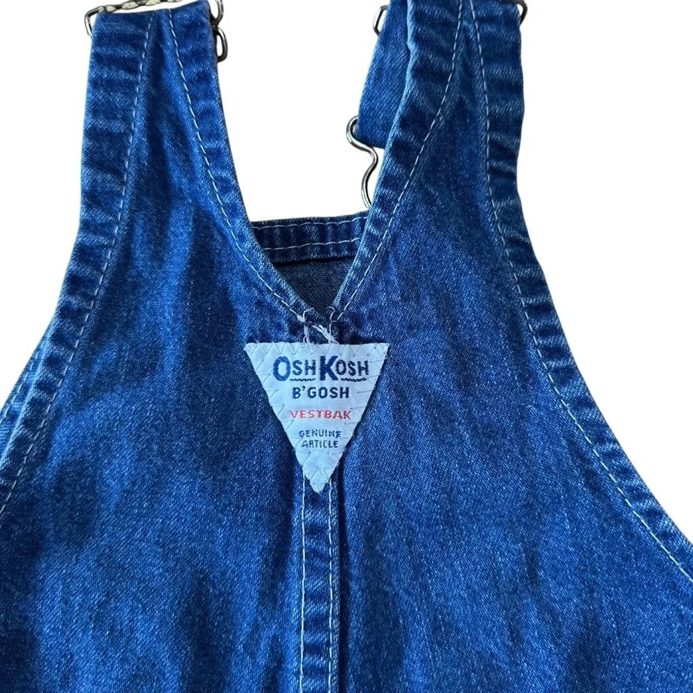 VTG Oshkosh B’gosh Vestbak Denim Overalls Bibs Size 18 Months 100% Cotton